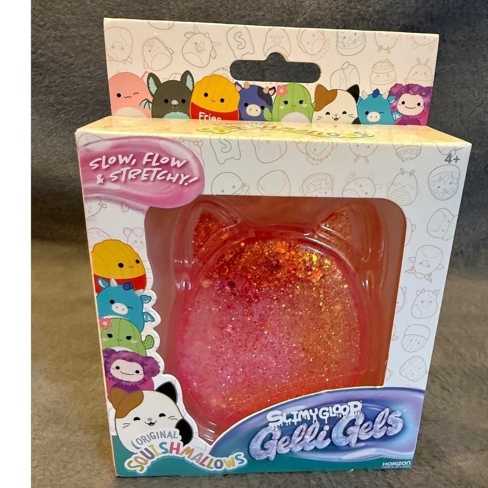 Squishmallows‎ SlimyGloop Gelli Gels Pink Orange Sensory Toy Deadstock